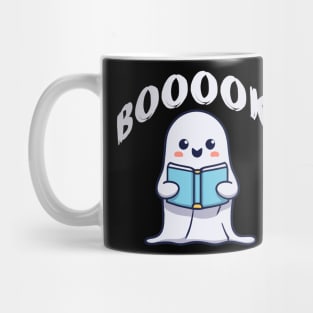 Boooks Ghost Halloween Books Reading Lovers Mug